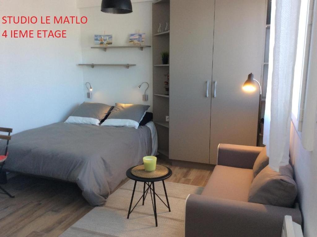 Les Studios Vue Mer Le Matlo Dinard Bagian luar foto